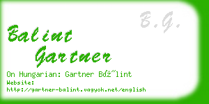 balint gartner business card